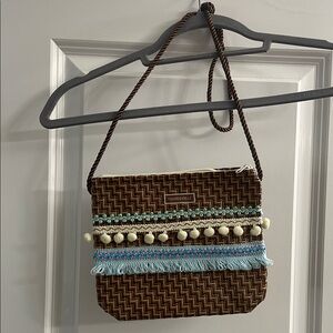 Brown and Blue Women's Bag